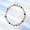 80ctw Multi-cut Multicolor Sapphire Statement Necklace