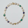 80ctw Multi-cut Multicolor Sapphire Statement Necklace