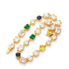 80ctw Multi-cut Multicolor Sapphire Statement Necklace