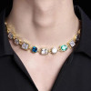 80ctw Multi-cut Multicolor Sapphire Statement Necklace