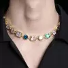 80ctw Multi-cut Multicolor Sapphire Statement Necklace