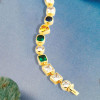30ctw Multi-cut Multicolor Sapphire Statement Bracelet