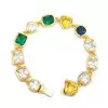30ctw Multi-cut Multicolor Sapphire Statement Bracelet