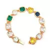 30ctw Multi-cut Multicolor Sapphire Statement Bracelet