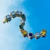 30ctw Multi-cut Multicolor Sapphire Statement Bracelet