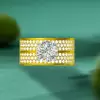 3.8ct Round Cut White Sapphire Contempariry Engagement Ring