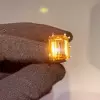 14ct Emerald Cut Yellow Sapphire Square Shank Cocktail Ring