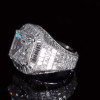 9.5ct Asscher Cut Bold Men's Cocktail Ring