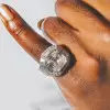 9.5ct Asscher Cut Bold Men's Cocktail Ring