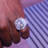 9.5ct Asscher Cut Bold Men's Cocktail Ring