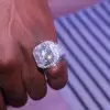 9.5ct Asscher Cut Bold Men's Cocktail Ring