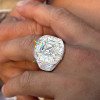 9.5ct Asscher Cut Bold Men's Cocktail Ring