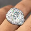 9.5ct Asscher Cut Bold Men's Cocktail Ring