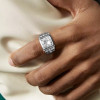 5.6ct Princess Cut Machenical Style Men's Ring