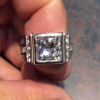 5.6ct Princess Cut Machenical Style Men's Ring