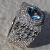 3ct Round Cut Paved Bold Men's Cocktail Ring