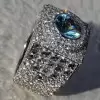 3ct Round Cut Paved Bold Men's Cocktail Ring