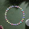 100ctw Multi-cut Multicolor Sapphire Halo Statement Necklace