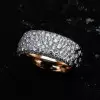 4ctw Round Cut Scattered Paved Men's Ring