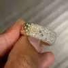 4ctw Round Cut Scattered Paved Men's Ring