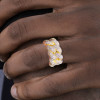 15MM White Sapphire Paved Cuban Link Ring