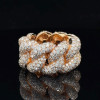 15MM White Sapphire Paved Cuban Link Ring