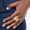 9.5ct Asscher Cut Yellow Sapphire Bold Men's Ring