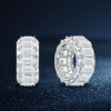 16ctw Baguette and Emerald Cut Three-side Eternity Ring