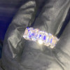 16ctw Baguette and Emerald Cut Three-side Eternity Ring