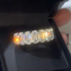 16ctw Baguette and Emerald Cut Three-side Eternity Ring