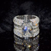 8ct Radiant Cut Three-Side Paved Men's Engagement Ring