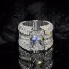 8ct Radiant Cut Three-Side Paved Men's Engagement Ring