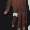 8ct Radiant Cut Three-Side Paved Men's Engagement Ring