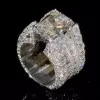 8ct Radiant Cut Three-Side Paved Men's Engagement Ring