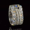 8ct Radiant Cut Three-Side Paved Men's Engagement Ring