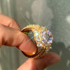 3ct Round Cut Bold Wide Men's Cocktail Ring