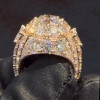 3ct Round Cut Bold Wide Men's Cocktail Ring