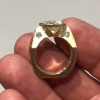 3.8ct Bezel-set Round Cut Modern Men's Engagement Ring