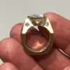 3.8ct Bezel-set Round Cut Modern Men's Engagement Ring