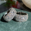 7ctw Reverse-set White Sapphire Milgrain Bold Cocktail Ring