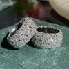 7ctw Reverse-set White Sapphire Milgrain Bold Cocktail Ring