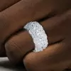 7ctw Reverse-set White Sapphire Milgrain Bold Cocktail Ring