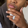 7ctw Reverse-set White Sapphire Milgrain Bold Cocktail Ring