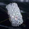 7ctw Reverse-set White Sapphire Milgrain Bold Cocktail Ring
