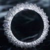 7ctw Reverse-set White Sapphire Milgrain Bold Cocktail Ring