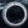 7ctw Reverse-set White Sapphire Milgrain Bold Cocktail Ring