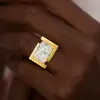 14ct Radiant Cut Bold Men's Cocktail Ring