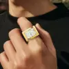 14ct Radiant Cut Bold Men's Cocktail Ring