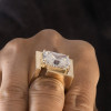 14ct Radiant Cut Bold Men's Cocktail Ring