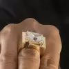 14ct Radiant Cut Bold Men's Cocktail Ring